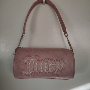Juicy Couture Light Pink Embellished Shoulder Bag
